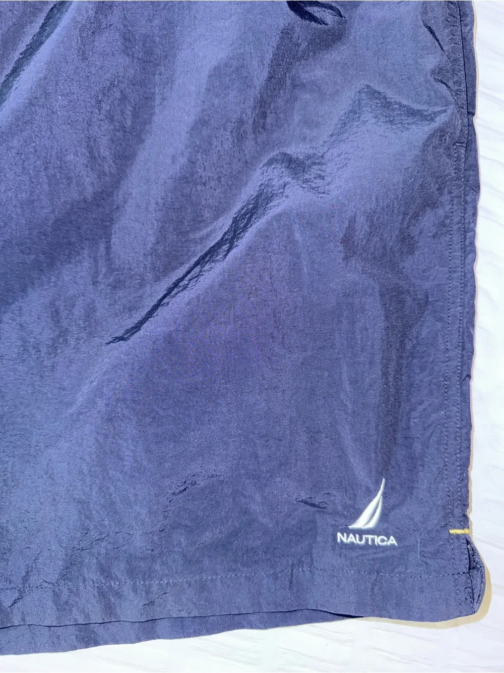 Nautica Men's Dark Blue Elastic-Waist Swim Trunks Size XL